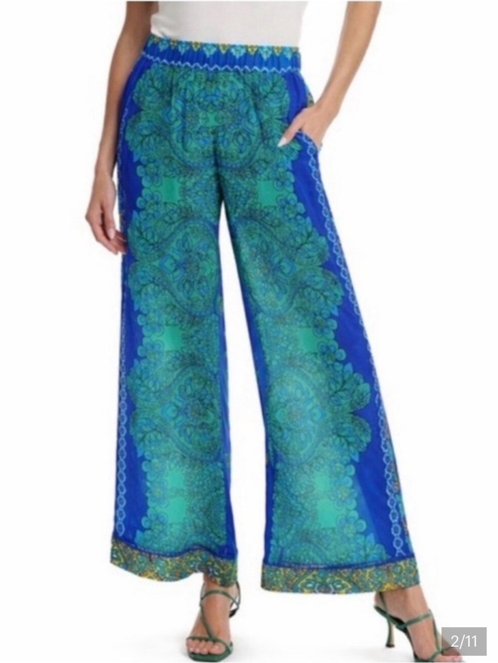 Johnny Was 100% silk Villa Pants